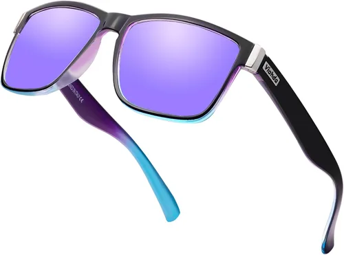 Miniatura 24 de Gafas de sol deportivas polarizadas para hombre Ciclismo Correr Pesca Golf Moda Gafas de sol Mujeres HD6009 C11 Azul Naranja Montura Azul Espejo