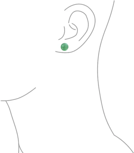 Miniatura 20 de Aretes grandes de plata de ley 925 con piedras preciosas naturales de 0.394 pulgadas para mujeres y adolescentes, variedad de piedras de nacimiento