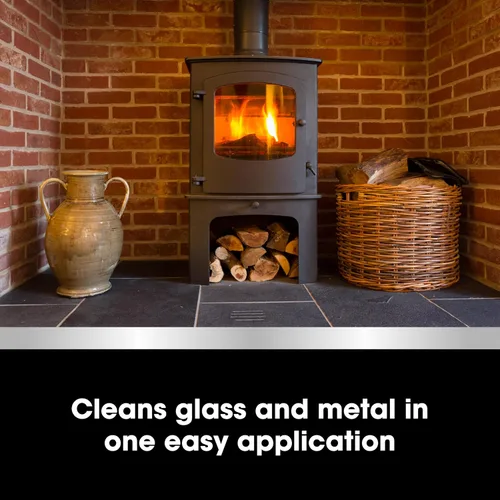 Miniatura 5 de Furniture Clinic Limpiador de Cristal y Metal para Estufa - Para Puertas de Vidrio de Quemador de Troncos y Chimenea - Elimina Hollín, Suciedad