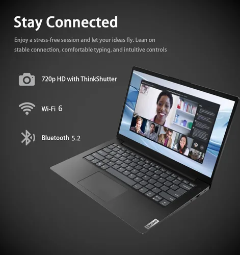 Miniatura 3 de Lenovo V14 Gen 4 - Laptop empresarial (14 pulgadas FHD antirreflejo, Intel 10-Core i7-13620H, 16GB RAM, 512GB SSD), cámara web con obturador