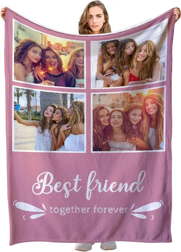 Miniatura 26 de Manta personalizada con imagen, manta de fotos personalizada, manta personalizada, regalos personalizados para novio, novia, mamá