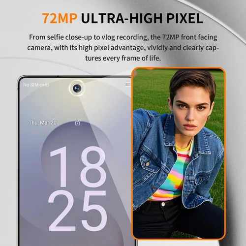 Miniatura 6 de Teléfonos desbloqueados 5G, HD de 6.9 pulgadas, batería de 8000 mAh, 8+256 GB, teléfono inteligente Android 15.0, cámara de 72+108 MP, lápiz óptico