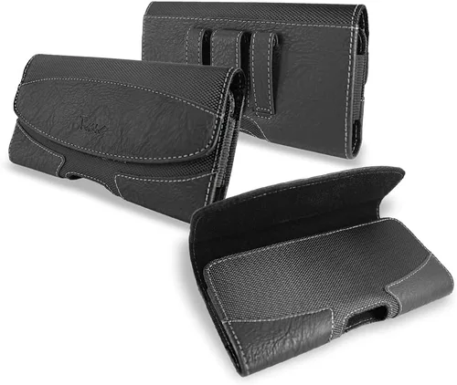 Funda de piel TMAN Premium para Samsung Galaxy A13 5G, con trabilla para cinturón y funda de clip para Samsung Galaxy A13 5G (tamaño XL)