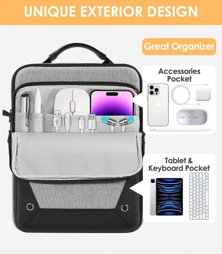 Miniatura 5 de MoKo Funda para tablet de 9 a 11 pulgadas, funda de transporte protetivo de 360° compatible con iPad 10th 10.9, iPad Air 5/4th 10.9, iPad 9/8th Gris