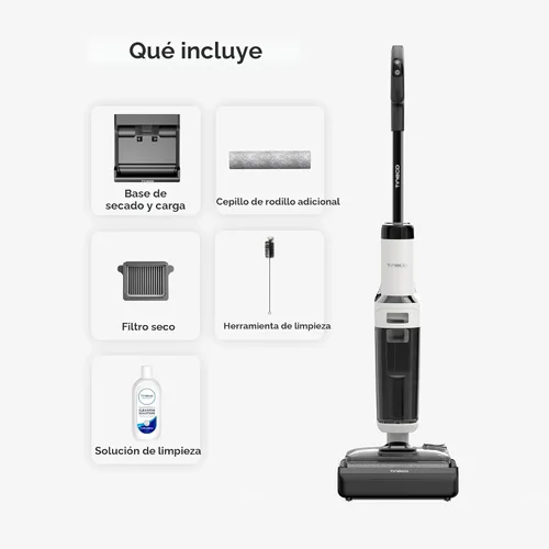 Miniatura 9 de Tineco Floor ONE Stretch S6 - Aspiradora inalámbrica en seco y húmedo, trapeador inteligente de 180°, 40 minutos de larga duración de 158 ℉ Flashdry