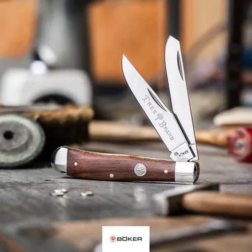 Miniatura 5 de BÖKER Serie Tradicional 2.0 Trapper, Hojas Duales CPM-D2, Junta Deslizante, Fabricado en Solingen, Alemania (Modelos 2024)
