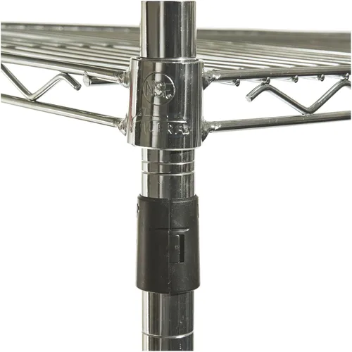 Miniatura 12 de Alera ALE Industrial - Kit de inicio de estantería de alambre resistente, 4 estantes, 48 pulgadas de ancho x 18 pulgadas de profundidad x 72 plateado