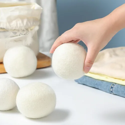 Miniatura 3 de Bolas de lana para secadora XL, paquete de 6, bolas de secado reutilizables para ropa sucia que reducen las arrugas de la ropa, secan la ropa más