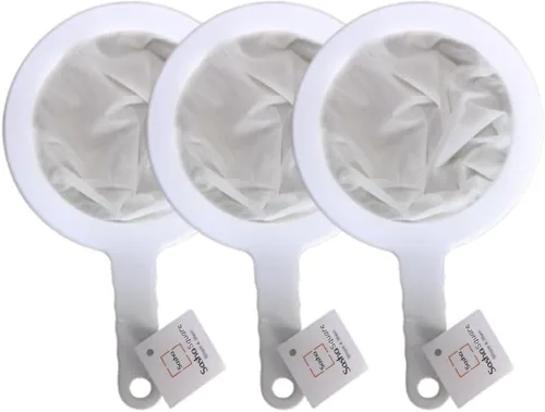 Colador de malla de nailon ultrafino para cocina, tamiz de plástico, cuchara de filtro de malla fina para leche de soja, filtro de café, leche,