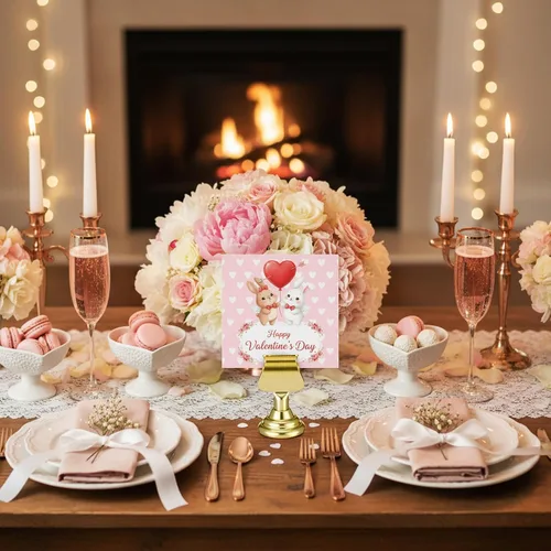 Miniatura 6 de Kathfly 24 soportes para números de mesa de boda de 1.7 pulgadas, mini soportes de metal dorado para tarjetas de lugar a granel, soportes