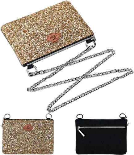 Miniatura 5 de GM LIKKIE Bolso de mano cruzado para mujer, bolso de noche con purpurina, bolso de boda con lentejuelas para fiesta