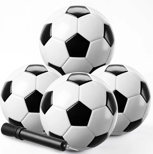 Miniatura 8 de PlayBolt Soccer Ball Size 2 with Pump - Black & White Training Practice & Match Ball for Kids & Toddlers (Pack of 1 or 4)