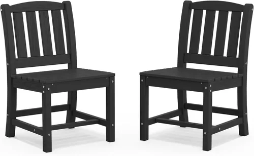 Miniatura 44 de SERWALL Juego de comedor para exteriores de 9 piezas, mesa de comedor expandible de 60 a 83 pulgadas y 8 sillas de polietileno de alta densidad