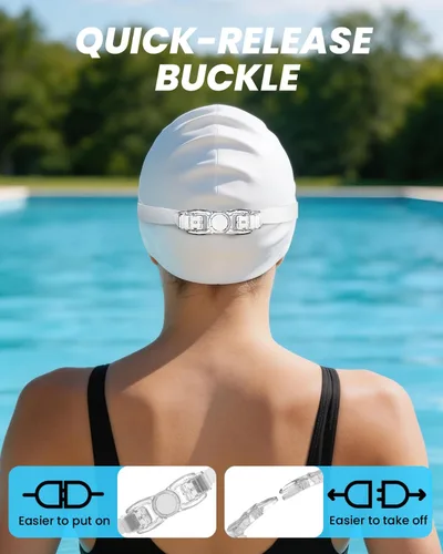 Miniatura 6 de Paquete de 2 gafas de natación para adultos, hombres y mujeres, protección UV antivaho sin fugas, visión amplia de 180°, visión clara, gafas