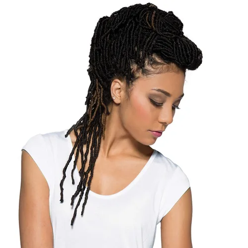 Miniatura 4 de Bobbi Boss - Trenzas de ganchillo sintéticas para cabello africano, raíces trenzadas, colección Nu Locs, 18 pulgadas, Paquete de 4, 99J