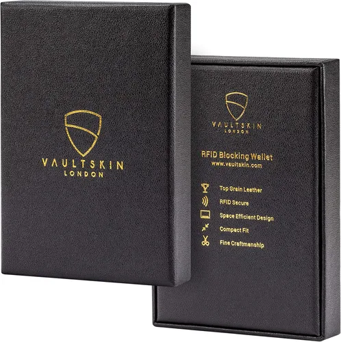 Miniatura 5 de Vaultskin MANHATTAN - Cartera plegable minimalista delgada y tarjetero de crédito con bloqueo RFID e ideal para bolsillo frontal
