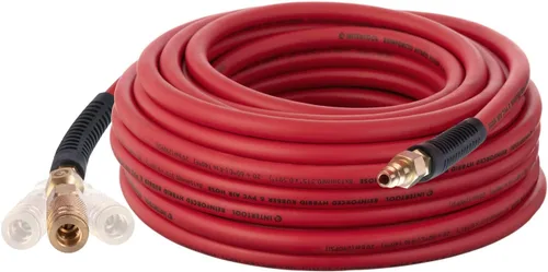 Miniatura 13 de INTERTOOL Manguera de compresor de aire 1/4-pulgada x 25 pies, ligera con acoplador rápido resistente y enchufe de servicio pesado - Resistente a