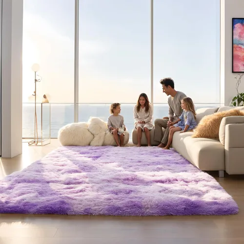 Miniatura 39 de Alfombras circulares súper suaves para niñas, castillo de princesa, tienda de campaña de 5 diámetros, alfombras circulares de área para dormitorio