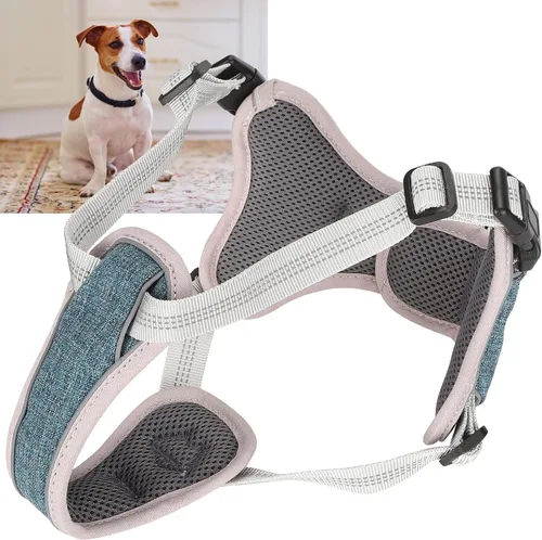 Miniatura 5 de Dog Vest Harness, Adjustable Reflective No Pull Chest Harness for Large Medium Dogs, Polyester Nylon Outdoor Walking Safety Strap (S)