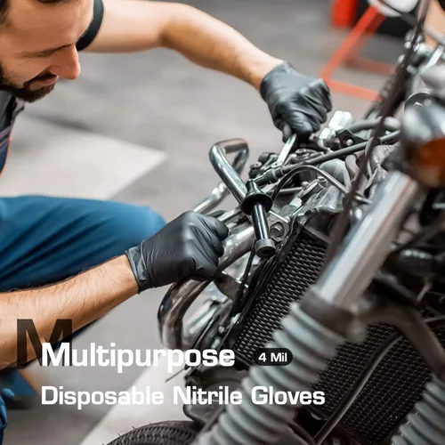 Miniatura 6 de Guantes de examen de nitrilo sin látex y sin polvo, guantes de nitrilo desechables no estériles de 5 mil para cocinar, limpiar