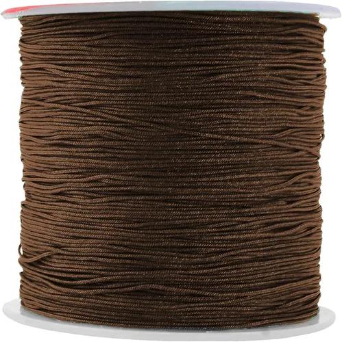 Miniatura 70 de Mandala Crafts Cordón de satén de nailon para la fabricación de joyas, 0.079 in, 55 yardas, cuerdas rojas de nailon, cordón de nudo chino para hacer