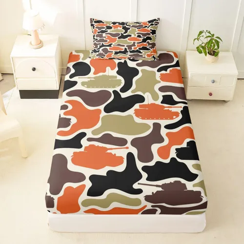 Miniatura 62 de Erosebridal Camouflage Sheets for Boys Girls Game Console Fitted Sheet,3D Gamer Controller Kids Bedding Sets Army Camo Bed Sets Twin 2 Piece