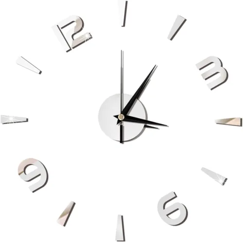 Miniatura 10 de IMIKEYA Reloj de pared sin marco, reloj de pared dorado, pegatinas de espejo, sin marco, reloj de pared, reloj acrílico, mural, hogar, reloj