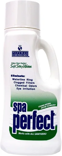 Natural Chemistry Spa Perfect, 1 litro, hace que el agua se sienta suave y sedosa, elimina el anillo de la línea de flotación, los filtros