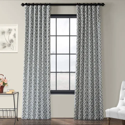 Miniatura 31 de HPD Half Price Drapes Cortinas florales de algodón de lujo con estampado de 84 pulgadas de largo (1 panel), modernas cortinas de oscurecimiento