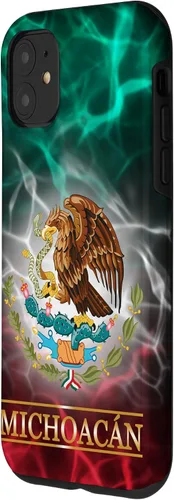 Miniatura 2 de Funda para iPhone 11 con la bandera de México de Michoacán, funda con orgullo de raíces mexicanas
