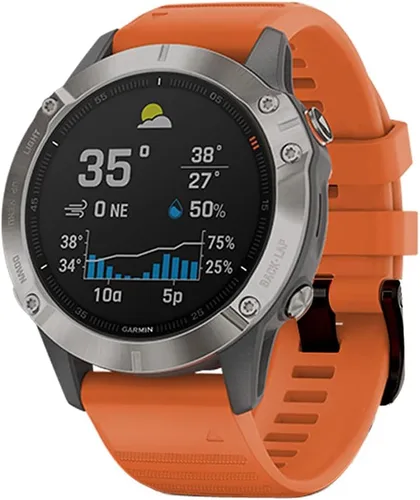 Miniatura 7 de AISPORTS Correa de silicona compatible con Garmin Fenix 7/7 Pro/6/6 Pro/5/5 Plus, correa de reloj de ajuste rápido de 0.866 pulgadas, correa Azul