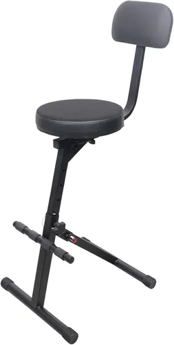 Prox X-GIGCHAIRMK2 - Silla de trono portátil plegable para operador AV para DJ, altura ajustable, con cojín acolchado de terciopelo de 13 pulgadas
