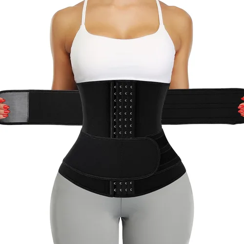 KIWI RATA Entrenador de Cintura de Neopreno para Sauna Corsé Cinturón de Sudor para Mujeres Banda Ceñidora de Compresión para Entrenamiento Fitness