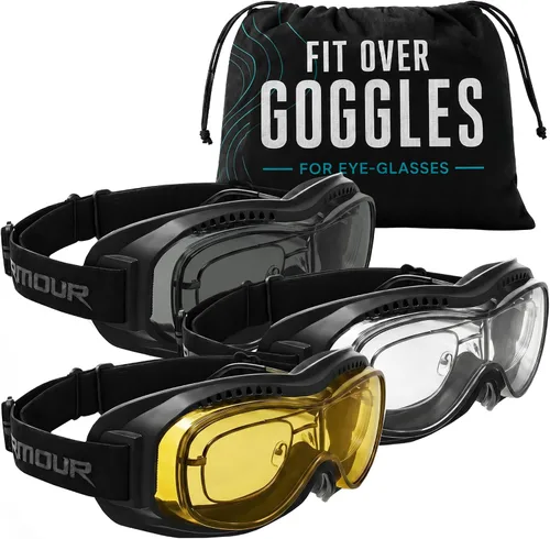 Miniatura 13 de Bikershades Gafas protectoras para gafas de moto, ciclismo, esquí, paracaidismo, trabajo al aire libre Transparente