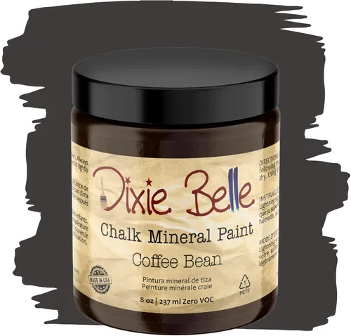 Miniatura 100 de Dixie Belle Paint Company - Pintura con acabado de tiza para muebles, color negro (Caviar), 1 galón, 128 fl oz, pintura mineral color rosa intenso