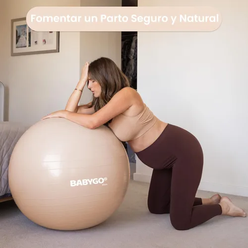Miniatura 2 de BABYGO Pelota de Parto – Juego de pelota y libro de yoga para embarazo, trabajo de parto y ejercicio con enfoque en trimestres, fisioterapia