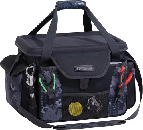 Miniatura 8 de X Strike Bolsa de pesca - Almacenamiento impermeable con 4 cajas de aparejos 3600, bolsa de hombro de agua salada y agua dulce para camping, caza