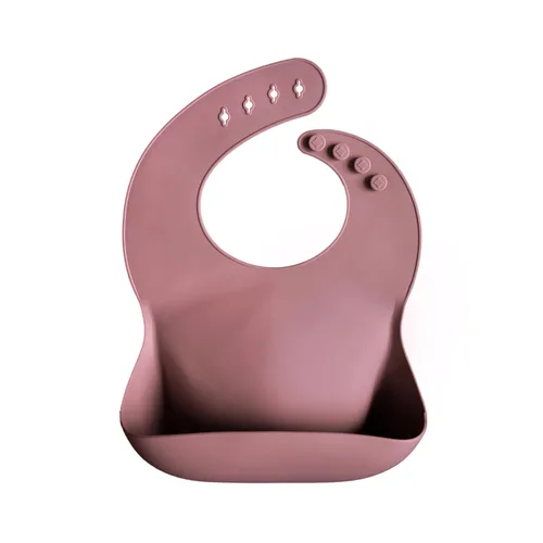 Miniatura 37 de Mushie - Babero de silicón para bebé, ajustable y resistente al agua (barro)