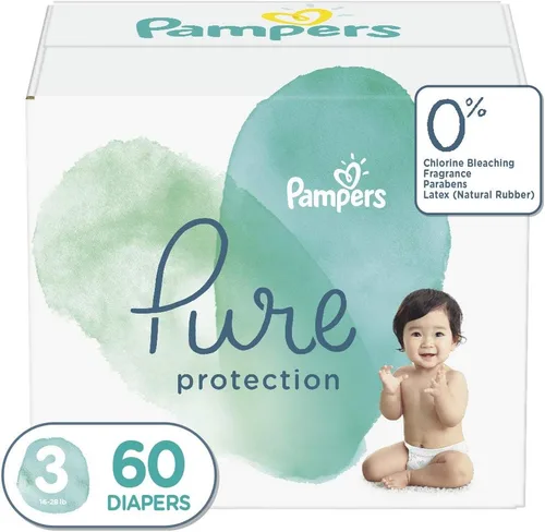 Miniatura 20 de Pañales para recién nacido/talla 1 (8-14 libras), 35 unidades – Pampers Pure Protection desechables para bebé, protección hipoalergénica y sin