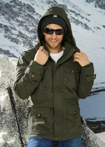 Miniatura 6 de MAGCOMSEN Men's Winter Coat Military Jacket Fleece Lined Parka Cotton Cargo Jacket
