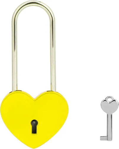 Miniatura 23 de Love Lock - Candado de corazón con llave para enamorados, boda, día de San Valentín, aniversario, viajes (con llave)