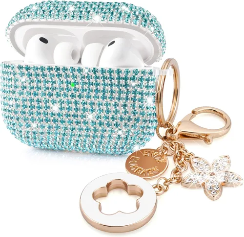 Miniatura 21 de VISOOM Bling Airpods Pro 2ª Generación Funda - Funda para AirPods Pro 2 con Cordón para Mujeres 2024 Crystal iPod Pro 2 Funda de Carga Inalámbrica