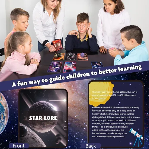Miniatura 4 de Pllieay Sistema solar para niños, juguetes espaciales de galaxia, 1.77 pulgadas, bolas hinchables a granel y tarjetas de galaxia para recuerdos