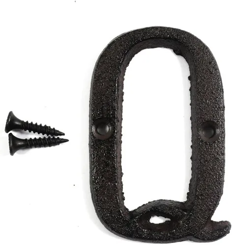 Miniatura 3 de Letras del abecedario de 3" en metal de hierro fundido decorativas, estilo clásico, para colgar letreros de pared, dirección, nombre, letrero
