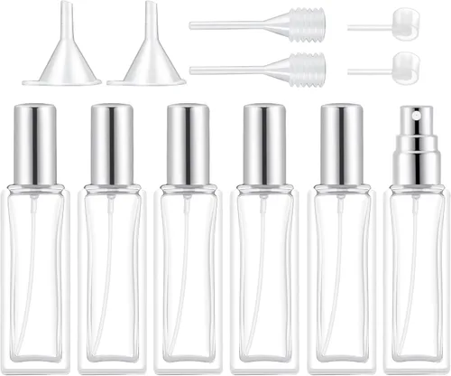 Miniatura 7 de Botella atomizadora de vidrio de 1.0 fl oz, botellas de perfume de 1 oz vacías, atomizador de vidrio, botella atomizador de viaje pequeña recargable