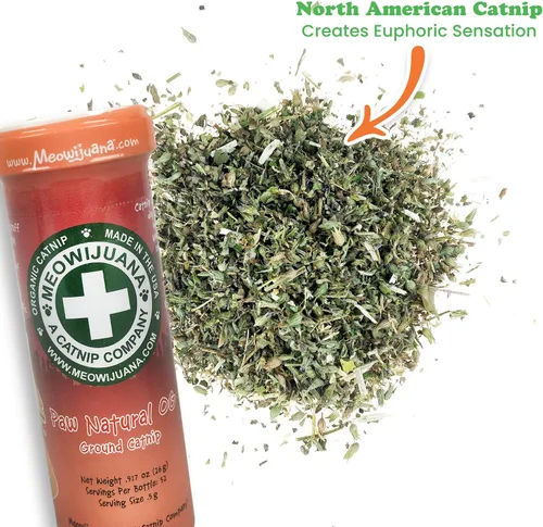 Miniatura 4 de Meowijuana Paquete de hierba gatera seca triturada prémium Purple Passion, Whisker Ticker, y Paw Natural Orgánica Alta potencia Juguetes