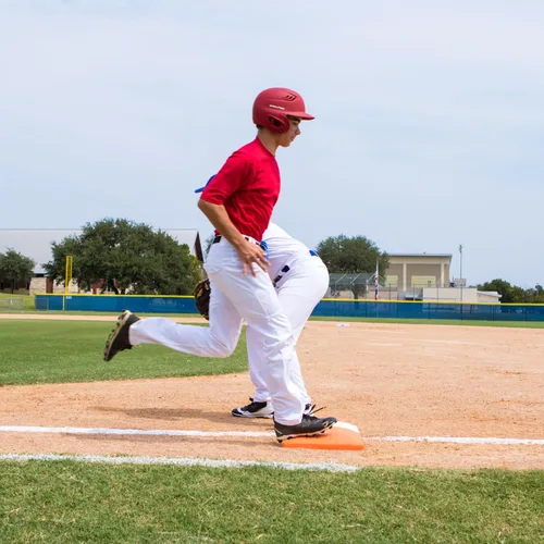 Miniatura 5 de Champion Sports Pro Double First Base – Primera base oficial de una pieza – Base fácil de instalar con anclajes de tierra, naranja