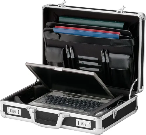 Miniatura 2 de Vaultz Estuche para portátil con candado, Negro