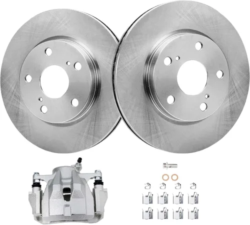 Miniatura 16 de Detroit Axle - Rotores de freno de disco trasero + pinza de freno de disco del lado del pasajero trasero de repuesto para Acura TL Honda Element