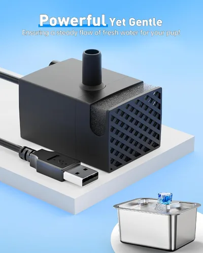 Miniatura 4 de Bomba de fuente de agua para perros de repuesto para dispensador de fuente grande de acero inoxidable de 3 galones, bomba de agua de repuesto